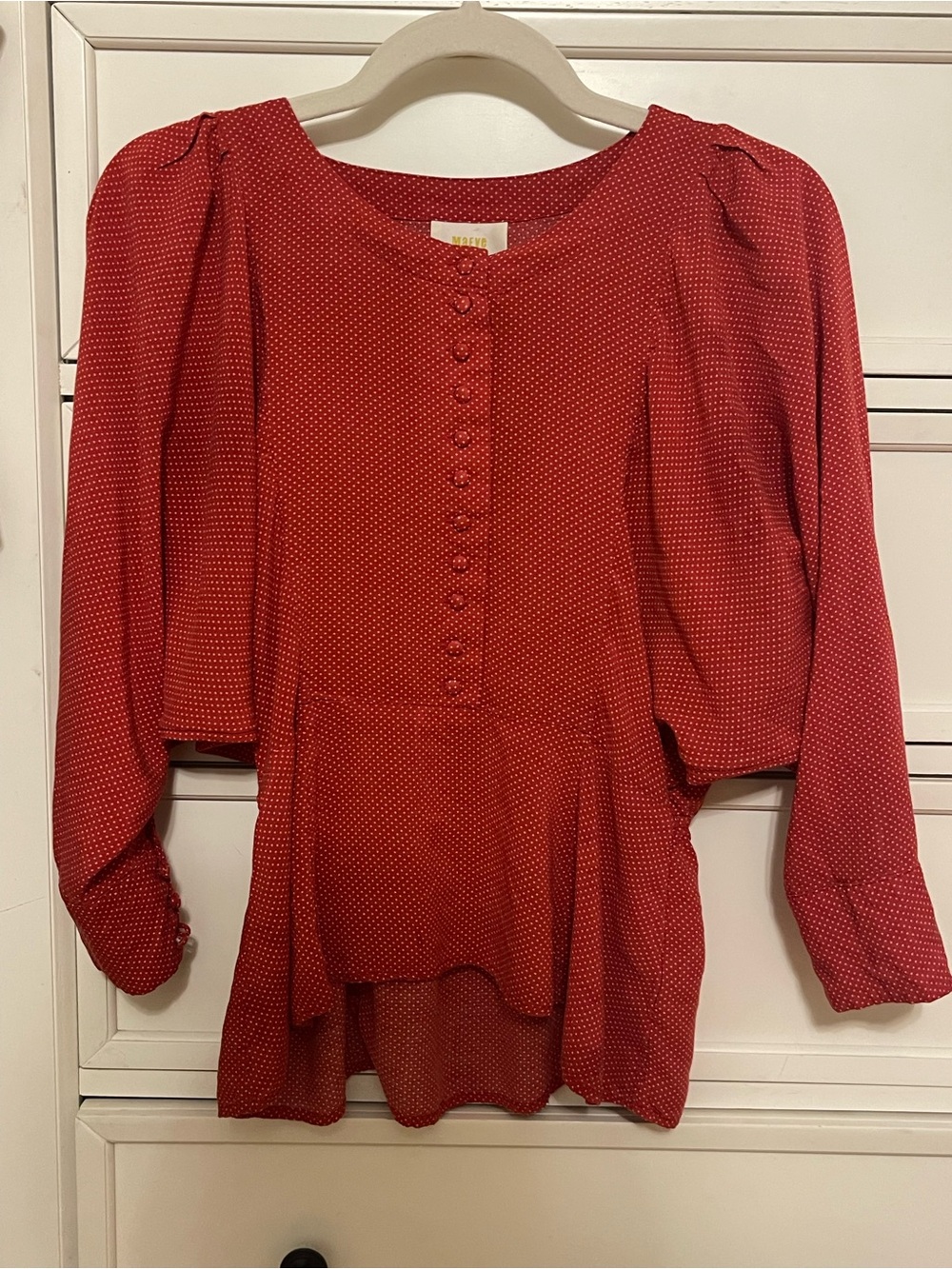 Anthropologie Maeve Red Blouse